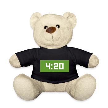 420 | 4:20 Uhr Blaze it grün - Teddy - Schwarz - Vorne