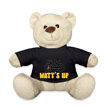 Electric Bike Cycling Biker E-Bike - Teddy Bear - black - Front