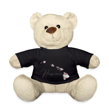 Echter Baseball in der Hawaii State Landkarte HI - Teddy - Schwarz - Vorne