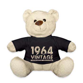 Jahrgang 1964 Bursdag - Unikat - Teddy - Schwarz - Vorne