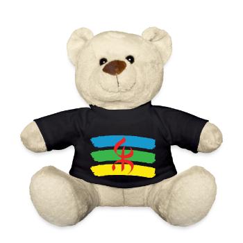 DRAPEAU AMAZIGH BERBERE YIFINAGH - Nounours - noir - Devant