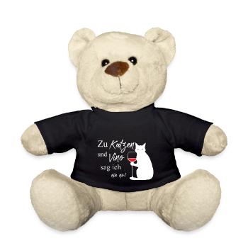 Katzen und Vino - Teddy - Schwarz - Vorne