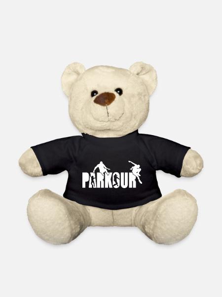 Parkour weiss - Teddy - Schwarz