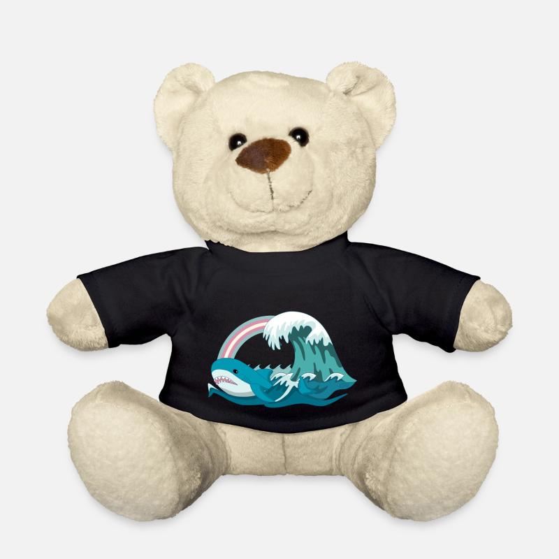 Pride Blahaj Arc-en-ciel pastel - Nounours - noir