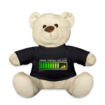 Money Maker Make Money Online Funny Gifts - Teddy Bear - black - Front