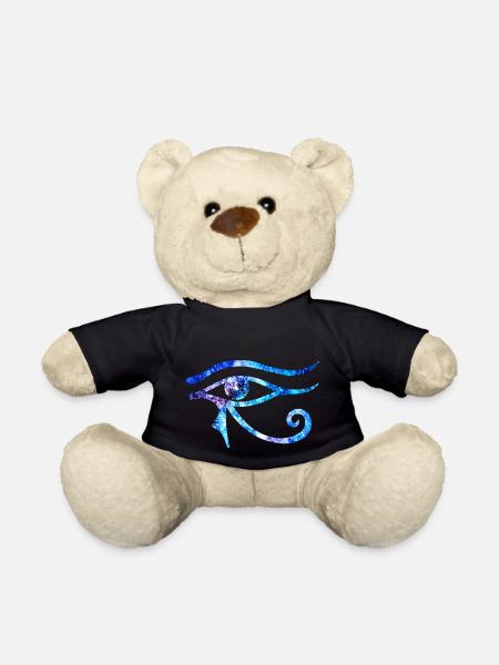 Cosmic Eye Of Horus - Blaue und Lila Version - Teddy - Schwarz