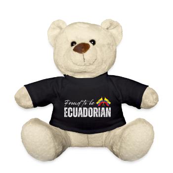 Fierté équatorienne, drapeau équatorien - Nounours - noir - Devant
