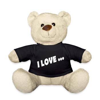 I LOVE - Teddy - Schwarz - Vorne
