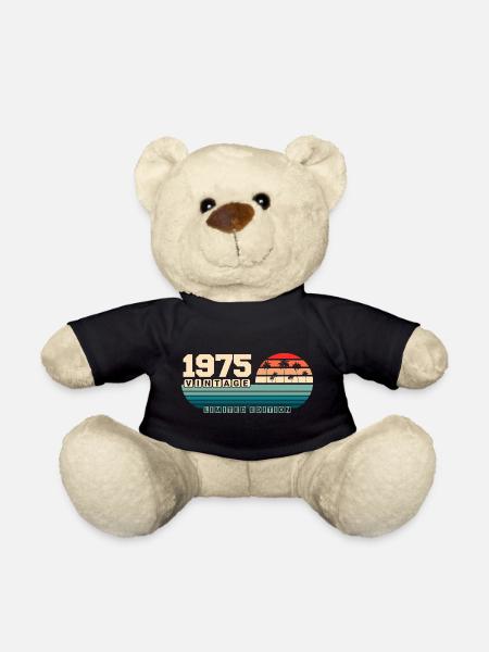 50. Geburtstag 1975 Vintage 1975 Retro Sunset - Teddy - Schwarz