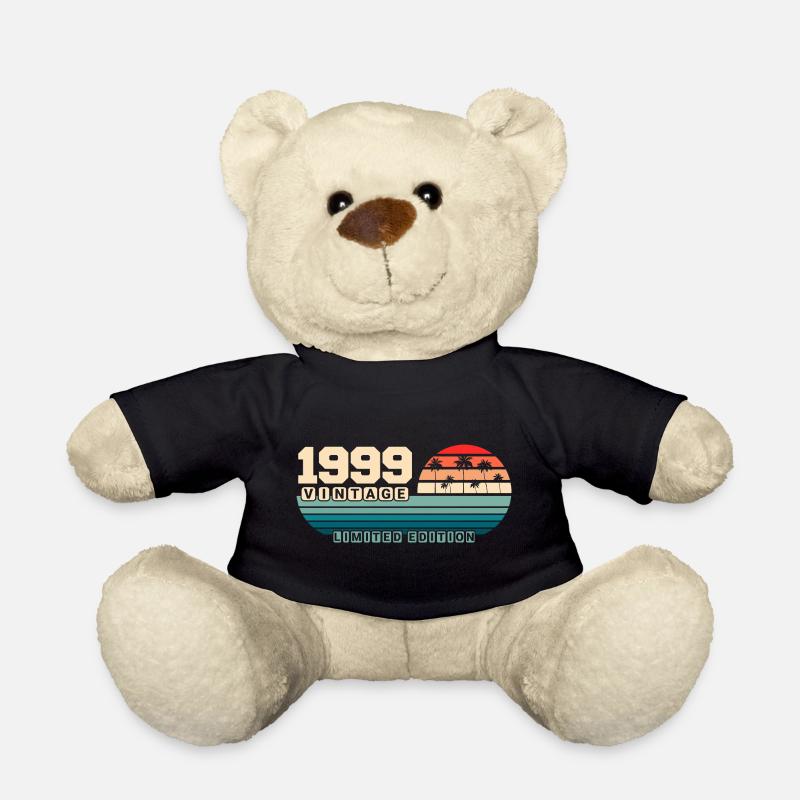 26th Birthday 1999 Vintage 1999 Retro Sunset - Teddy Bear - black
