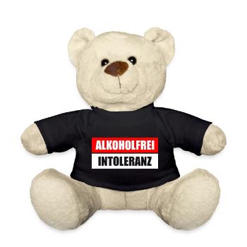 Alkoholfrei Intoleranz Biertrinker Bierliebhaber - Teddy - Schwarz - Vorne