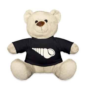 Coastal spiral shell sketch - Teddy Bear - black - Front