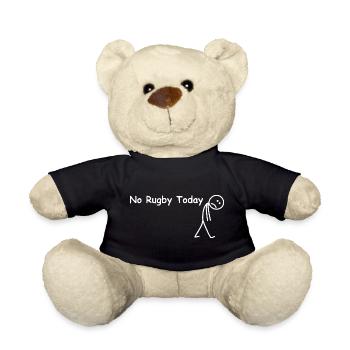 No rugby today – funny rugby player - Teddy Bear - black - Front