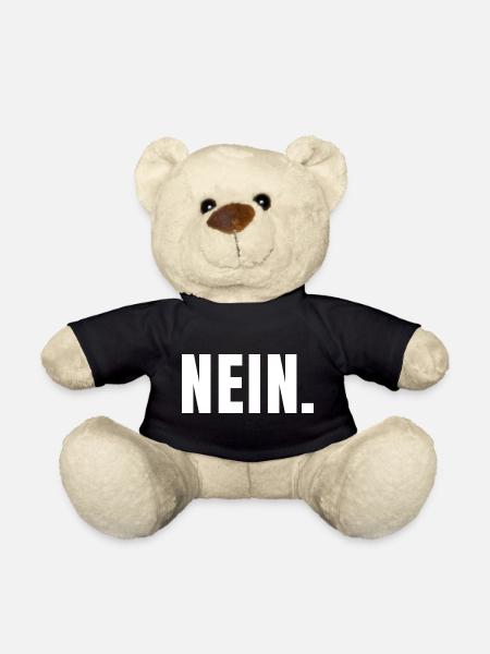 NEIN. | Klares Statement in Typografie - Teddy - Schwarz