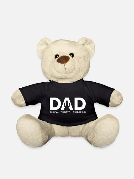 Dad Icon: Bold Silhouette Emblem - Teddy Bear - black