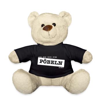 Nur zum Pöbeln - Teddy - Schwarz - Vorne