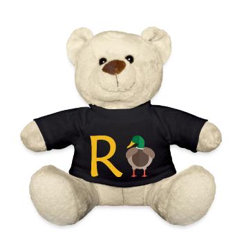Rente Ente Ruhestand Pension Frührente Geschenk - Teddy - Schwarz - Vorne