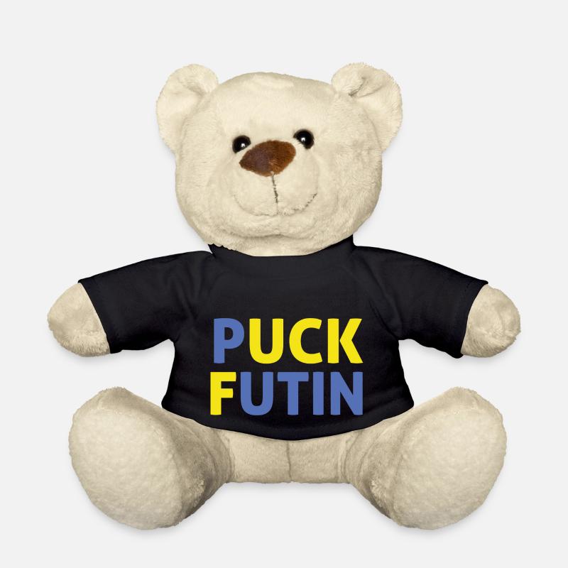 Puck Futin Ich unterstütze die Ukraine - Teddy - Schwarz