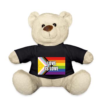 Intersex Inclusive Pride Progress Pride Flag - Teddy Bear - black - Front