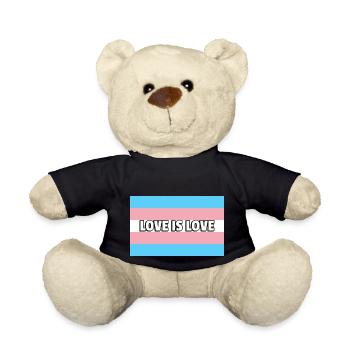 Trans Pride love is love - Teddy Bear - black - Front