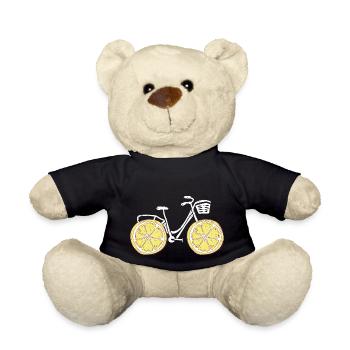 Bicycle with lemons. - Teddy Bear - black - Front