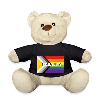 Inclusive Pride Progress Flag GLEICHHEIT - Teddy - Schwarz - Vorne
