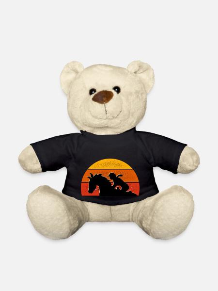 vintage riding - cavalier gift idea - Teddy Bear - black