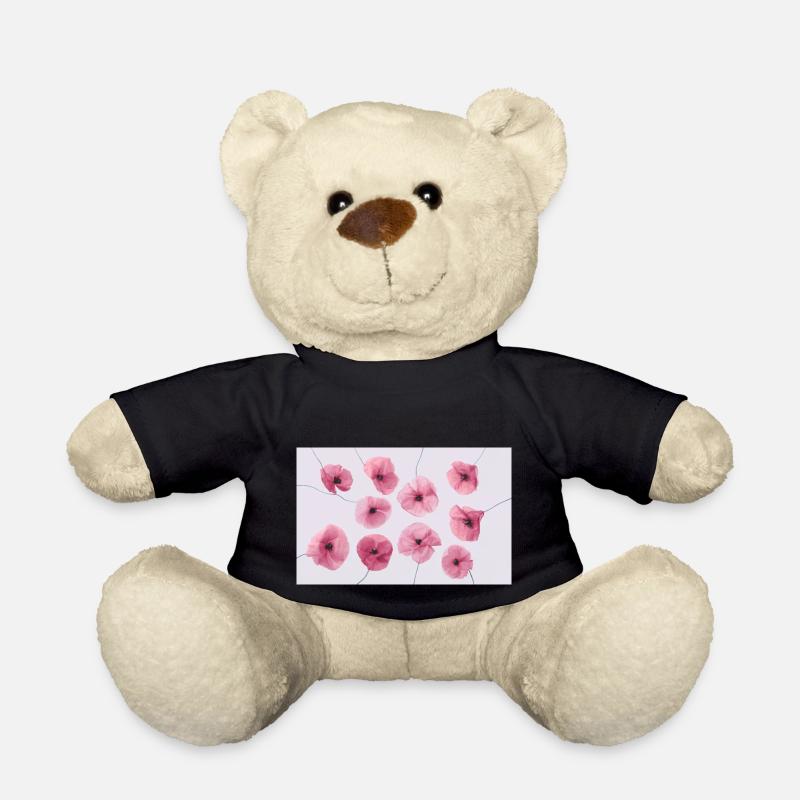 COQUELICOT Rose Rouge - Nounours - noir