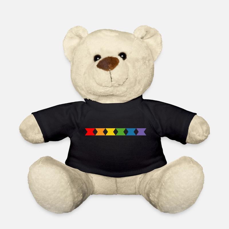 Regenbogen diabolo - Teddy - Schwarz