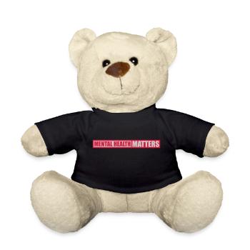 mental health matters quote - Teddy Bear - black - Front