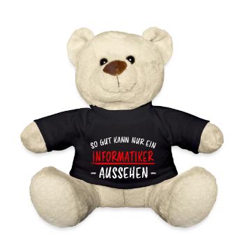 Informatiker Lustig Spruch Programmierer Geschenk - Teddy - Schwarz - Vorne
