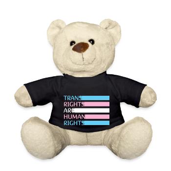 LGBTQ Nonbinary Colorful Rainbow Flag LGBTQ+ Pride - Teddy Bear - black - Front