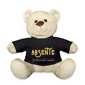 absente j'ai aidé ma mère à accoucher - Nounours - noir - Devant