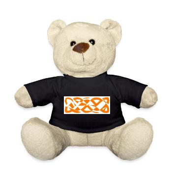 1200px Celtic knot basic linear badorange - Teddy Bear - black - Front