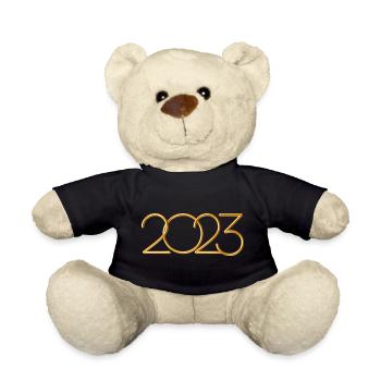 2023 - Happy New Year 2023 - Teddy Bear - black - Front