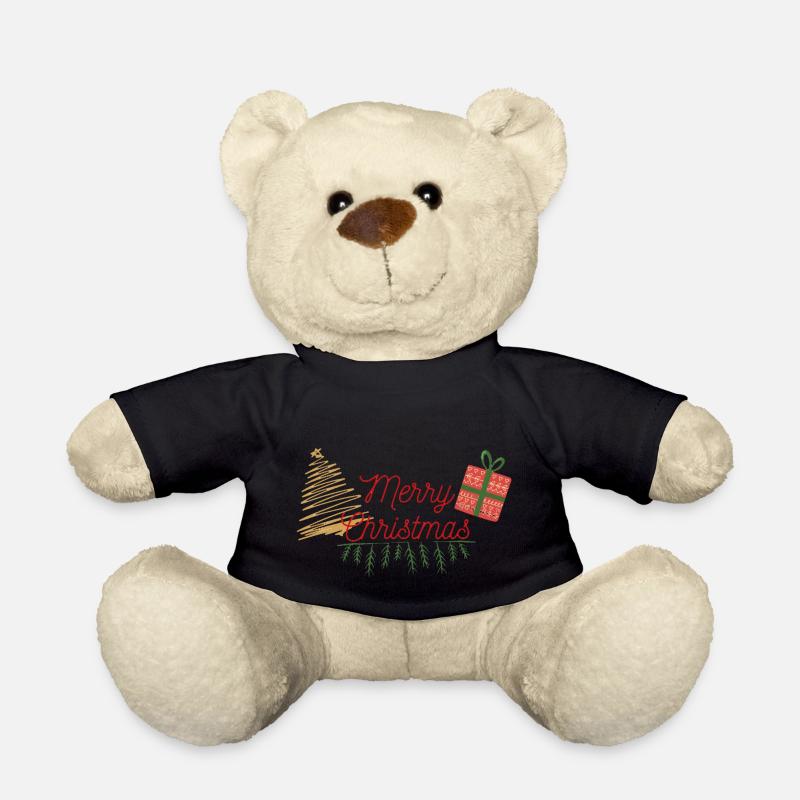 Merry Christmas - Teddy Bear - black