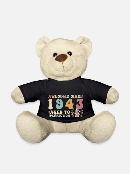 Génial depuis 1943 - 80e anniversaire - 2023 Groovy - Nounours - noir