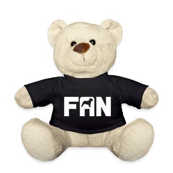 Fan Pug Dogs Dear Dog Owner Master Mistress - Teddy Bear - black - Front