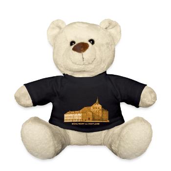 Mühltroff Schloss Vogtland Sachsen Wahrzeichen - Teddy - Schwarz - Vorne