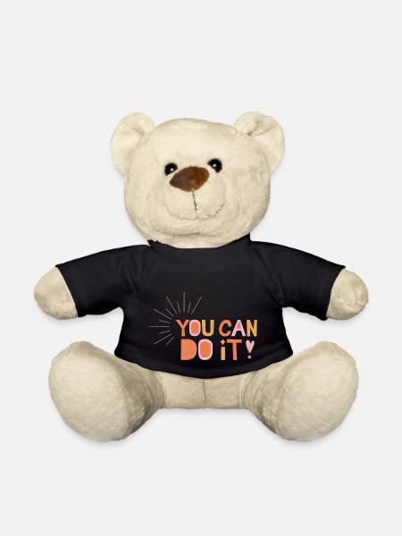 You Can Do It! - Teddy Bear - black