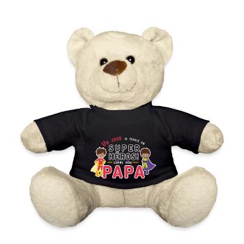Un jour je serai un super héros comme mon papa - Nounours - noir - Devant