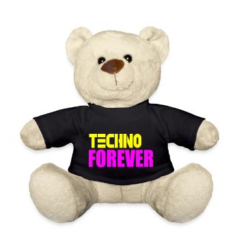 Techno pour toujours - Nounours - noir - Devant
