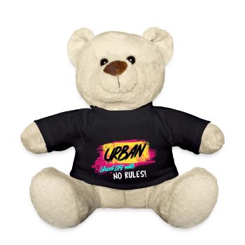 URBAN STREET LIFE WITH NO RULES! - Teddy Bear - black - Front