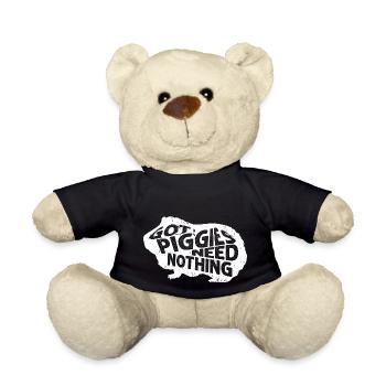 Got Piggies, Need Nothing Cavy Lover Guniea Pig Ro - Teddy Bear - black - Front