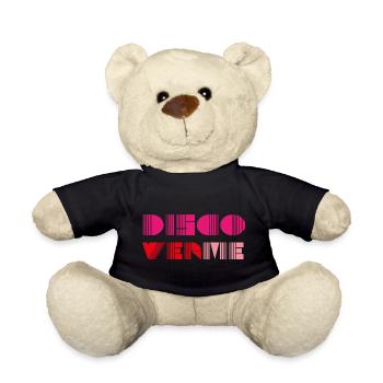 discover me - Geometrische Barcode Pink Typografie - Teddy - Schwarz - Vorne