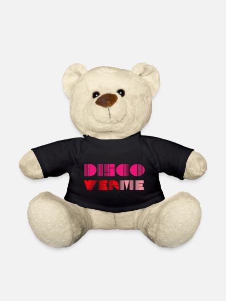 discover me - Geometrische Barcode Pink Typografie - Teddy - Schwarz