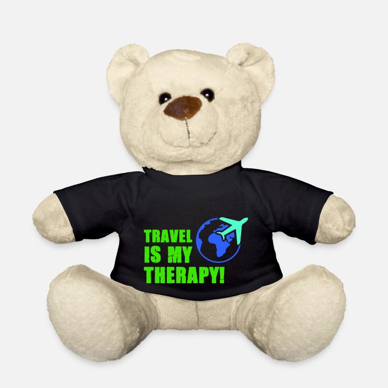 travel is my therapy - Teddy - Schwarz