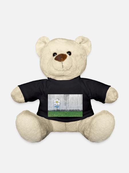 Graffiti of a daisy - Teddy Bear - black