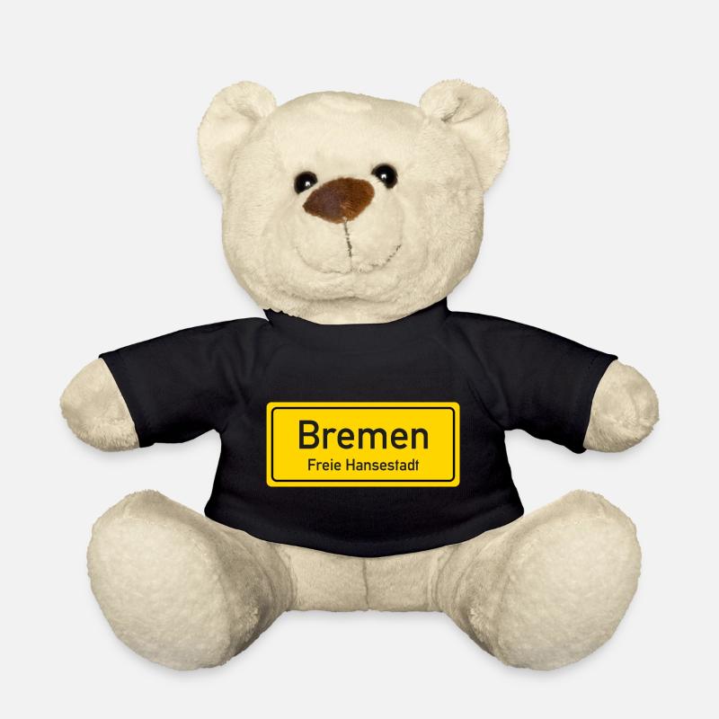 Bremen place name sign Germany - Teddy Bear - black