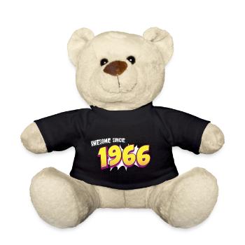 Retro 57th birthday in Pop Art Comic Book Style - Teddy Bear - black - Front